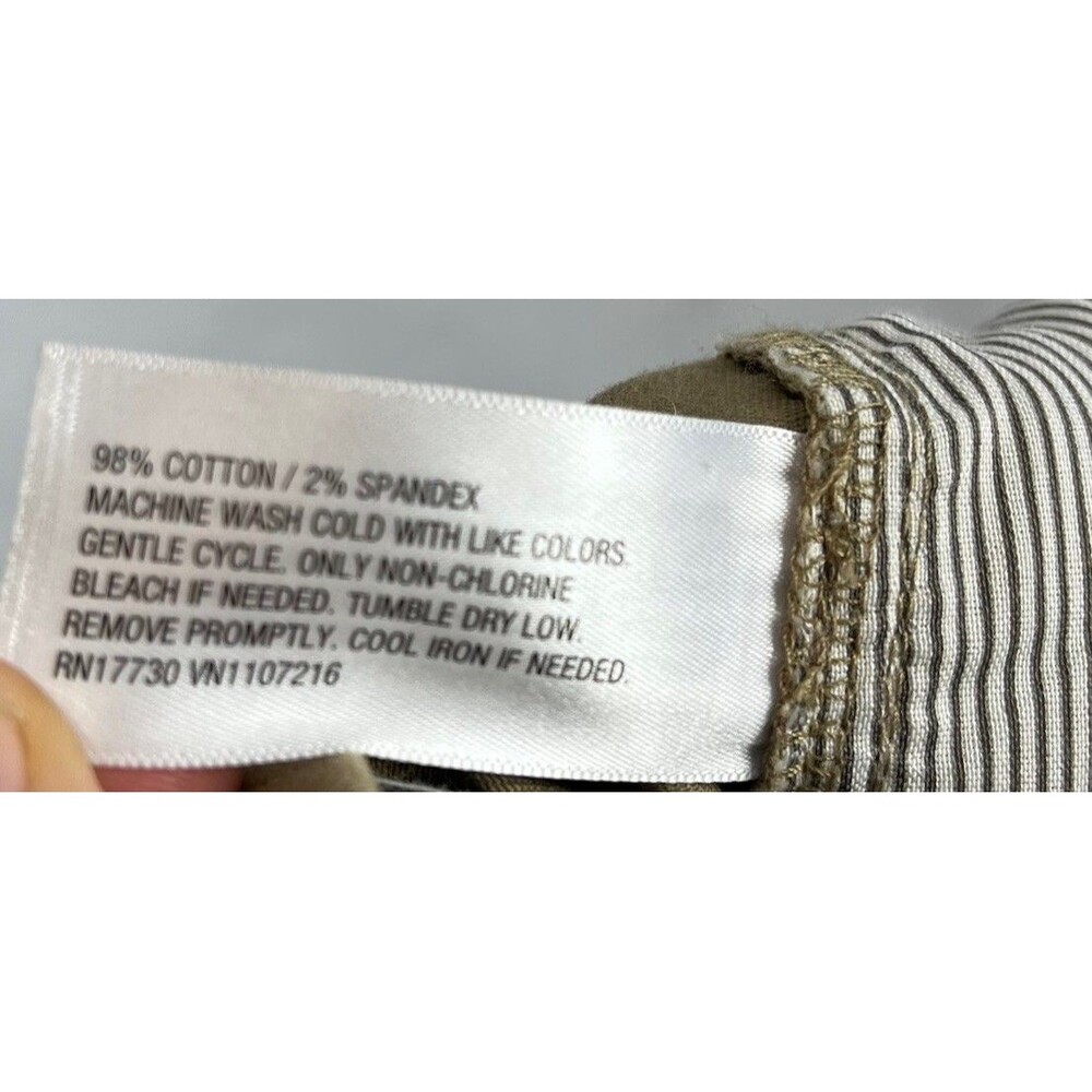 Men’s Khaki Straight Chino Pants 34x32 Stretch Casual Classic Fit - Picture 8 of 15